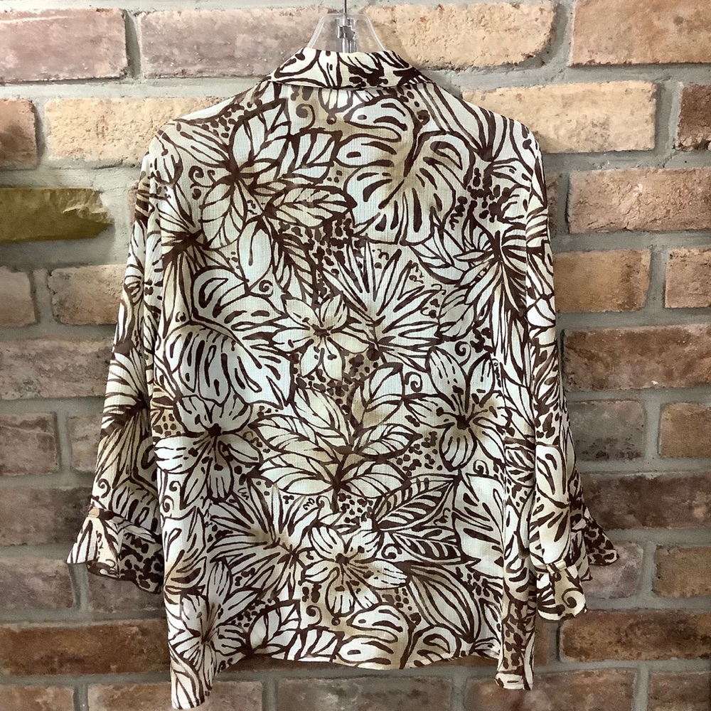 ALFRED DUNNER Sheer Floral Print Top 45 - Picture 11 of 11